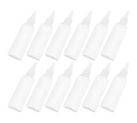 HEANUJJ 12pcs Hair Dye Bottles 100ml Plastic Pointed Squeeze Bottles with Caps for Salon Use, Easy Squeeze and Fill Pet Hair Coloring Containers Random Color