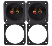 HEANUJJ 2 Pack 3.1 Inch Square Speaker Box Terminal Cup Binding Post