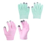 HEANUJJ 2 Pairs Spa Moisturizing Gloves with Screen Touch Function Made of Soft Plume Yarn for Hand Beauty Care and Preventing Lotion Staining, Suitable for Daily Use