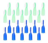 HEANUJJ 20 Pcs Mini Toothbrushes with Finger Sleeve Design, Strong Plastic Teeth Cleaning Brushes Preventing Self-, for Detention Centers and Correctional Facilities