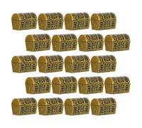HEANUJJ 20Pcs Miniature Pirate Treasure Chests Small Plastic Favor Boxes 3.7Cm Realistic Party Decorations Household Aquarium Decor Supplies