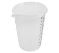 HEANUJJ 2l Large Plastic Measuring Beaker with Handle, Lid, Pour Spout and Double Sided Graduations, Food Grade Pp Material for Accurate Ingredient Measurement in Kitchen and Cooking