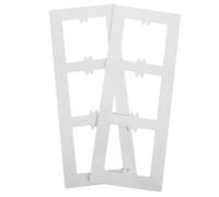 HEANUJJ 2pcs 86 Type 3-Gang Electrical Receptacle Wall Plate Covers White Rocker Outlet Switch Panel Surrounds for Home and Office Wall Socket Gap Repair and Decoration