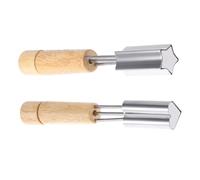 HEANUJJ 2pcs Biscuit DIY Baking Cutters Stainless Steel Heart-Shaped Star-Shaped Cookie Molds with Wooden Handle Easy to Maintain and Store for Home Baking