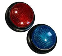 HEANUJJ 2pcs Classroom Answer Buttons Game Buzzers Light-up Plastic Quiz Buzzer System with Distinct Sounds for Educational Games Team Activities and Interactive Learning