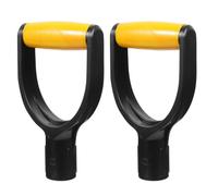 HEANUJJ 2pcs D-Shaped Replacement Shovel Handles with Plastic Grip, 3.2cm Inner Diameter, Ergonomic Spade and Fork Grip Handles for Gardening and Snow Shovels