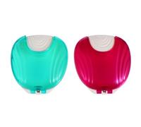 HEANUJJ 2pcs Denture Mouth Guard Container Retainer Case Pp Oval Shape with Press to Open Lid One-Hand Operation Portable Storage Case Fits Pocket Or Bag for Elderly