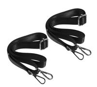 HEANUJJ 2Pcs Horse Leg Strap Elastic Adjustable Leg Straps for Horse Blanket with Nylon Material Metal Double Buckle Snaps Secure Fit Stylish Touch Black