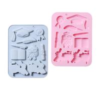 HEANUJJ 2pcs Household Silicone Chocolate Molds for Baking with 9 Cavities, Safe for Microwave and Refrigerator Use, for Family Baking and Professional Chocolate Makers
