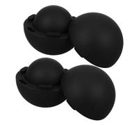 HEANUJJ 2pcs Laptop Cooling Silicone Foot Pads, Black Hemisphere Anti-slip | Detachable Heat Dissipation Support, Vibration and Noise Absorption, Lifts Your Computer for Gaming and Rendering