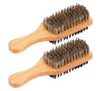 HEANUJJ 2pcs Lightweight Dual-sided Plastic Beard Styling Brush for Men Soft Bristle Viking Beard Straightener Brush and Hair Grooming