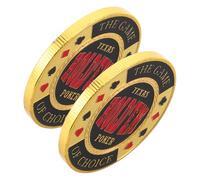 HEANUJJ 2pcs Metal Poker Card Guards Coin Weights for Poker Game Table Card Protector Alloy Lightweight Portable Souvenir Accessories for Parties and Game Night