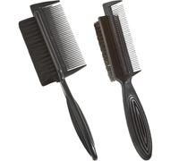 HEANUJJ 2pcs Nylon Bristle Comb Teasing Comb Double-sided Sectioning Adding Volume Black Abs Hair Styling Brush for Home and Hotel Use