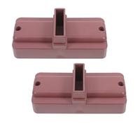 HEANUJJ 2pcs Plastic Fence Post Base Freestanding Panel Base Coffee Plastic for Garden Fence Panels, Portable Lightweight Quick Installation Home the Go