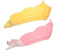 HEANUJJ 2pcs Shower Cap with Ear Protectors and Waterproof Facial Area, Silicone Shampoo Bath Hat in Lovely Assorted Colours for Hair Washing