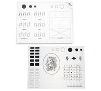 HEANUJJ 2pcs Silicone Nail Coloring Mat Nail Stamping Mat Soft and Supple Silicone Practice Plate Simplifies Art for DIY and Salon Use