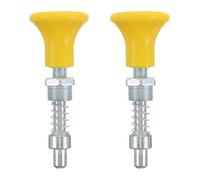 HEANUJJ 2pcs Spring Loaded Pull Pin for Gym Equipment Self-locking Weight Stack Replacement Knob Silent Fit Workout Machine Parts for Home and Commercial Use Yellow