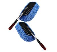 HEANUJJ 2pcs Telescopic Car Wax Brush Set with Plastic, Sponge, and Stainless Steel Materials for Household Cleaning, Multi-functional Vehicle Brush for Applying Wax and Exterior Car Care