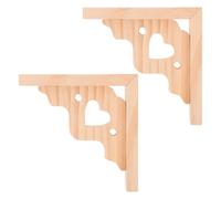 HEANUJJ 2pcs Wooden Shelf Brackets with Triangle Support Design Heavy Duty Wall Mounted Shelf Support Brackets for Living Room and Bathrooms Easy Installation