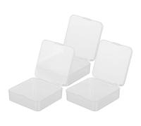 HEANUJJ 3 Pcs Large Capacity Storage Cases with Lids, Stackable White Pp Organiser Boxes for Home Use, Ultra-smooth Hand Feel and Orderly Storage Containers
