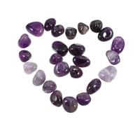 HEANUJJ 300g Natural Tumbled Stones Purple Quartz Crystals Polished Irregular Pebble Shape for Terrarium Decor and Meditation Unique Patterns Aquarium Vase Filler