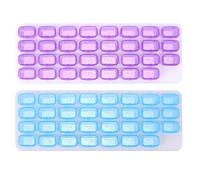 HEANUJJ 31-Day Pill Box Organizer 2pcs ABS Monthly Medicine Container with Date Markings for Daily Dose Management
