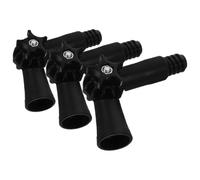 HEANUJJ 3pcs Black Metal PP Broom Handle Adapter for Cleaning | American Threaded Head, Adjustable Hinge, Connector, Supports Duster Use, Gutter Interiors and High Ceiling Painting