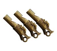 HEANUJJ 3pcs Copper Dragon Head Whistle Lanyard for Teachers and Referees, Wearable Safety Whistle for Survival and Emergency Outdoor Hiking Accessory