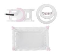 HEANUJJ 3pcs Miniature Wooden Dollhouse Furniture Set Cradle Simulation Model Mini House Accessory for Dollhouse Scene Decoration