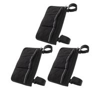 HEANUJJ 3pcs Wheelchair Storage Bag Reflective Strip Multi-Pocket Armrest Side Hanging Bag for Folding Electric Wheelchair Accessories Adjustable Strap Organizer for Seniors