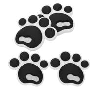 HEANUJJ 4pcs Silicone Stomp Pad Snowboard with Strong Adhesion and Anti-slip 3d Raised Surface Design for Skiing Environment and Outdoor Sports, Small and Cute Black Non Slip Cushion Pads
