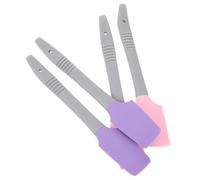 HEANUJJ 4pcs Silicone Waxing Spatulas Handheld Multi-function Wax Sticks for Body Hair Removal and Skincare Smooth Surface Safe Scraper Applicator for Home Use Portable Purple and Pink