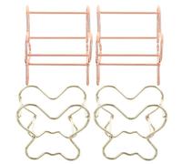 HEANUJJ 4pcs Small Beauty Sponge Holders in Assorted Colours, Carbon Steel Makeup Sponge Racks with Unique Shape, Space-saving Design for Home Interior Or Can Be Put into Luggage