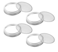 HEANUJJ 4pcs Stainless Steel Sprouting Jar Lids 304 Mesh Strainer Caps for 70/86mm Wide Mouth Mason Jars, Canning Kit with Drain Lid for Indoor Seed Germination and Broccoli Sprouts