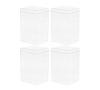 HEANUJJ 4pcs Transparent Figurine Model Storage Boxes with Portable Design for Action Figures and Collectibles Dustproof Display Cases for Organizing and Dolls Countertop