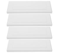 HEANUJJ 4pcs White Plastic Outlet Box Cover Plates for 118 Type Wall Junction Box, Protective Cover with Easy Installation for Home Electrical Wiring