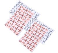 HEANUJJ 4sheets Polarity Warning Stickers round Battery Safety Decals Red Positive Blue Negative Temperature Resistant Electrical Equipment Labels for Enhanced Safety Protocols