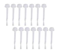 HEANUJJ 50pcs Nail Polish Replacement Head Manicure Brush Nail Polish Bottle Brush White Plastic Sturdy DIY for Professional Salon Use and Home Use