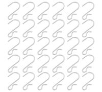 HEANUJJ 50pcs Small S Hooks Iron Hanging Hooks Multi-Functional Practical Heavy-Duty Clip Type for DIY Craft Keys and Tags Organising