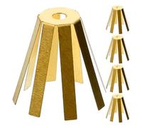 HEANUJJ 5pcs Brass Golf Shaft Adapter Shims Gold 8-Arm Design for High Stability and Flexibility for Most Golf Clubs Golf Accessories for Golfers on the Course