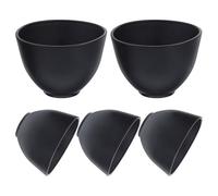 HEANUJJ 5pcs Silicone Face Mask Bowls for DIY Hydrating Face Pack Mixing, Comfortable and Anti-fall Silicone Facial Bowls for Skincare and Beauty Salon Use