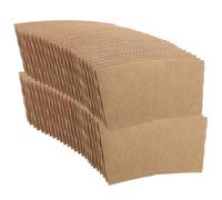 HEANUJJ 60pcs Paper Cup Sleeves Corrugated Paper Coffee Cup Insulation Sleeve Portable Enhanced Beverage Safety for Commute and Busy Lifestyles