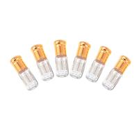 HEANUJJ 6pcs Glass Roller Bottles 3ml Refillable Essential Oil Containers with Ball Design, Travel-friendly and Portable Perfume Oil Roll-on Bottles for DIY and On-the-go Use