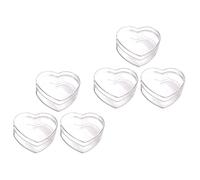 HEANUJJ 6pcs Heart-shaped Storage Box Acrylic Candy Boxes Small Treat DIY Creations Safe to Use for Wedding Centerpiece Decoration