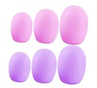 HEANUJJ 6Pcs Makeup Brush Sleeves Protective Covers for Travel and Storage Dustproof Makeup Brush Protectors in Light Purple and Pink