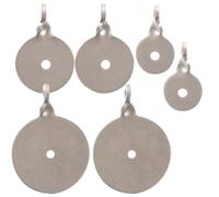 HEANUJJ 6pcs Stainless Steel Hanging Shooting Targets for Training Small Compact Practice Plates with Smooth Edges Versatile Sturdy Game Tools for Indoor and Outdoor Use