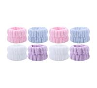 HEANUJJ 8pcs Face Wash Wristbands for Washing Face Comfortable Cloth Spa Wrist Bands Prevent Water from Spilling down Arm Practical and Soft for Daily Use