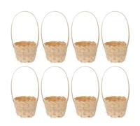 HEANUJJ 8pcs Woven Bamboo Storage Baskets with Wear Resistance and Delicate Craftsmanship, for Snacks and Fruits, to Decorate Some Parties or Your Home