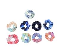HEANUJJ 9pcs Assorted Colour Zipper Hair Ties Fabric Scrunchies Elastic Hair Bands That Hold Thin Or Thick without Tearing Accessories for Women and Random Color