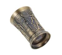 HEANUJJ Ancient Egyptian-Style Zinc Alloy Shot Glass Relief Pattern, Wear-Resistant Retro Home Decoration Liquor Holding Cup for Vintage Table Display